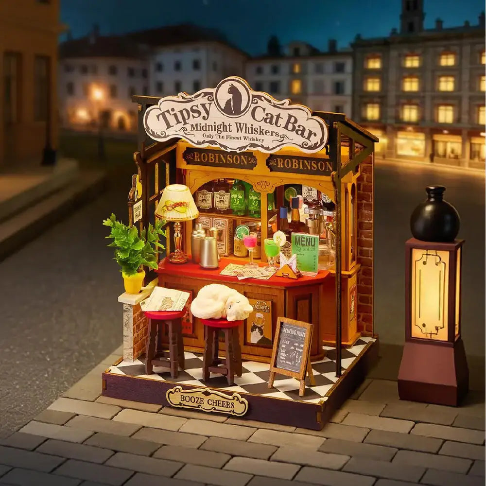 Rolife Tipsy Cat Bar DIY Miniature House Kit