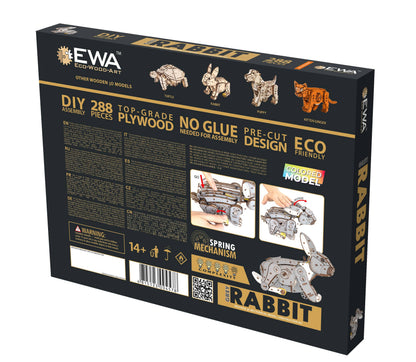 EWA Mechanical Wooden Rabbit Mechanical Kit