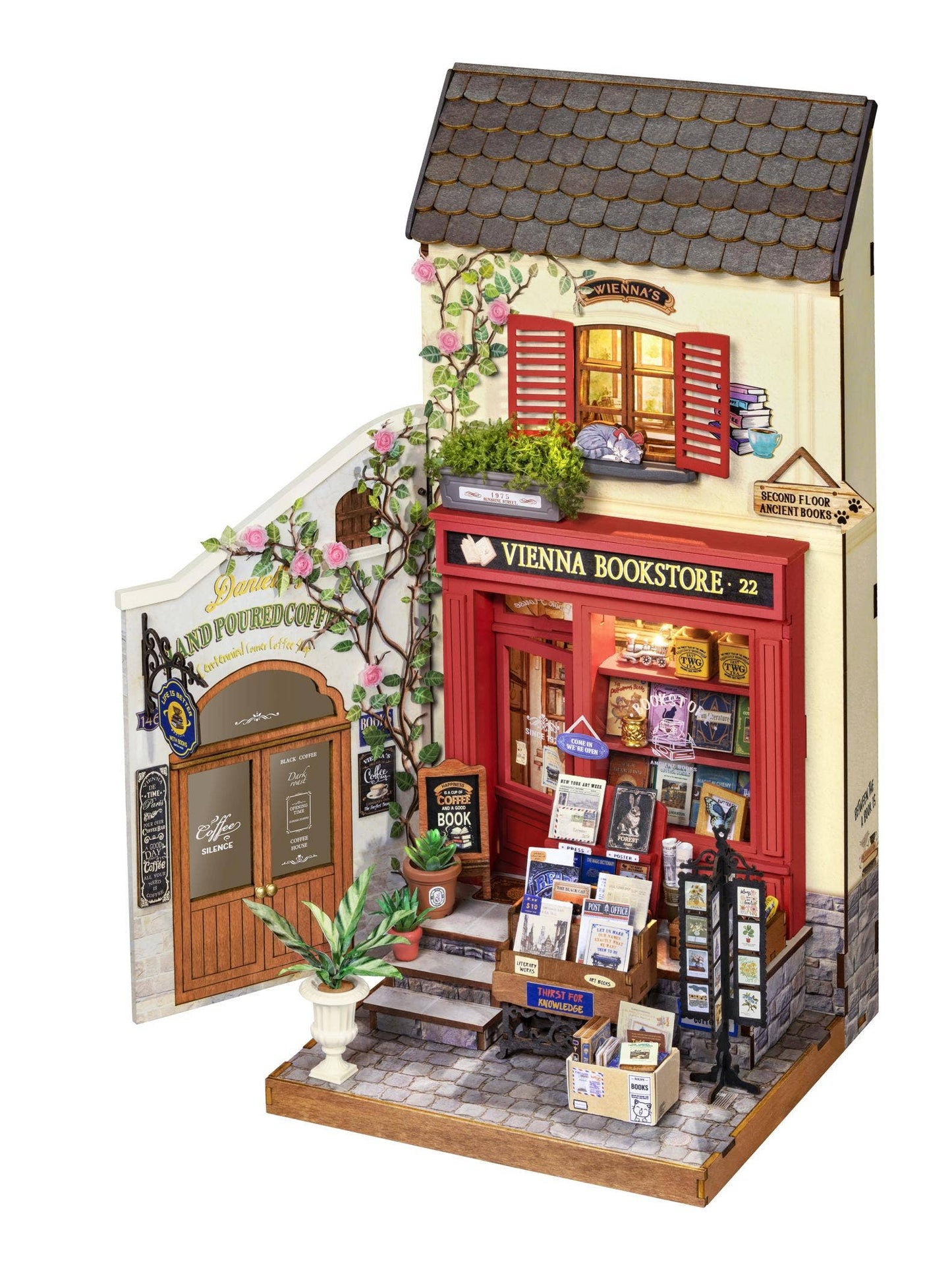 Rolife Vienna Bookstore DIY Book Nook