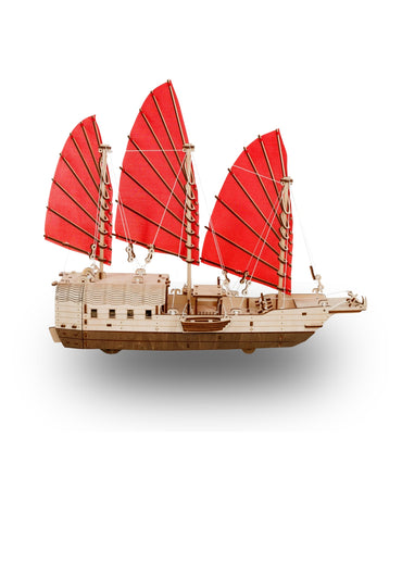 EWA Djong Mechanical Wooden Boat Model