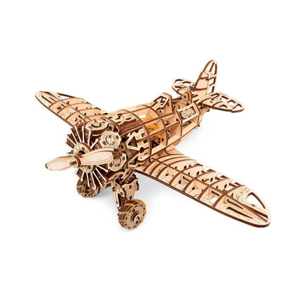 EWA Airplane Mechanical Wooden Model