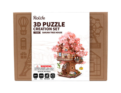 Rolife Sakura Tree House DIY Miniature Kit
