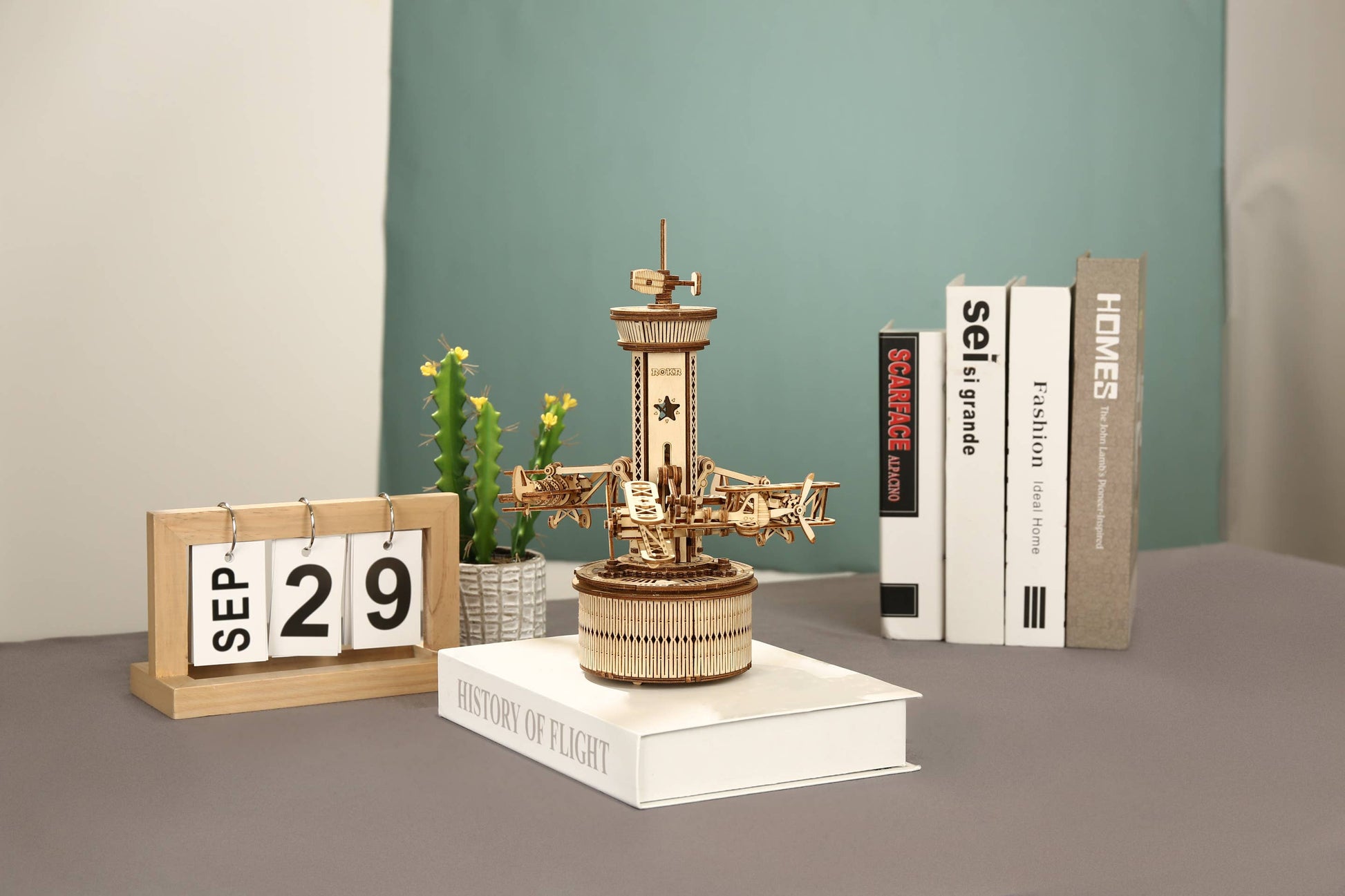 ROKR Airplane Control Tower Music Box Kit