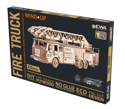 EWA Firetruck Mechanical Wooden Model
