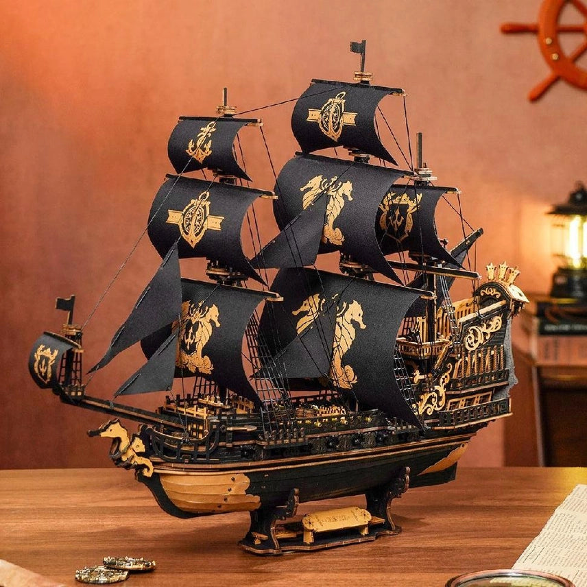 ROKR Seahorse Barque 3D Wooden Ship Puzzle