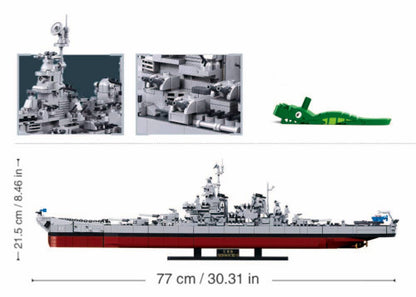 Sluban USS Missouri Battleship Building Brick Set