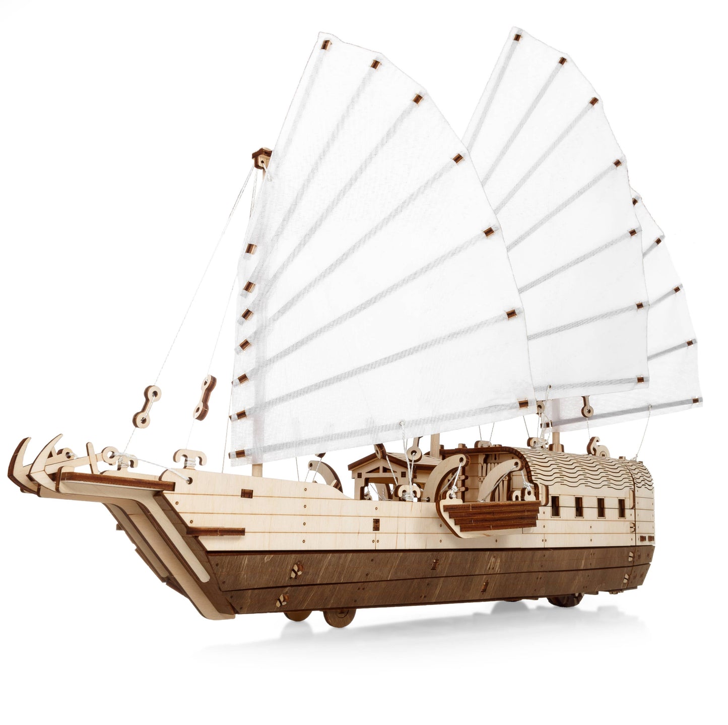 EWA Djong Mechanical Wooden Boat Model