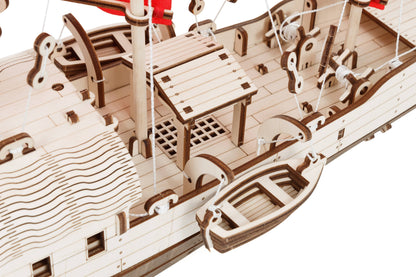 EWA Djong Mechanical Wooden Boat Model
