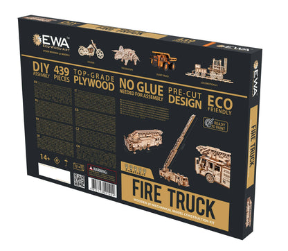EWA Firetruck Mechanical Wooden Model