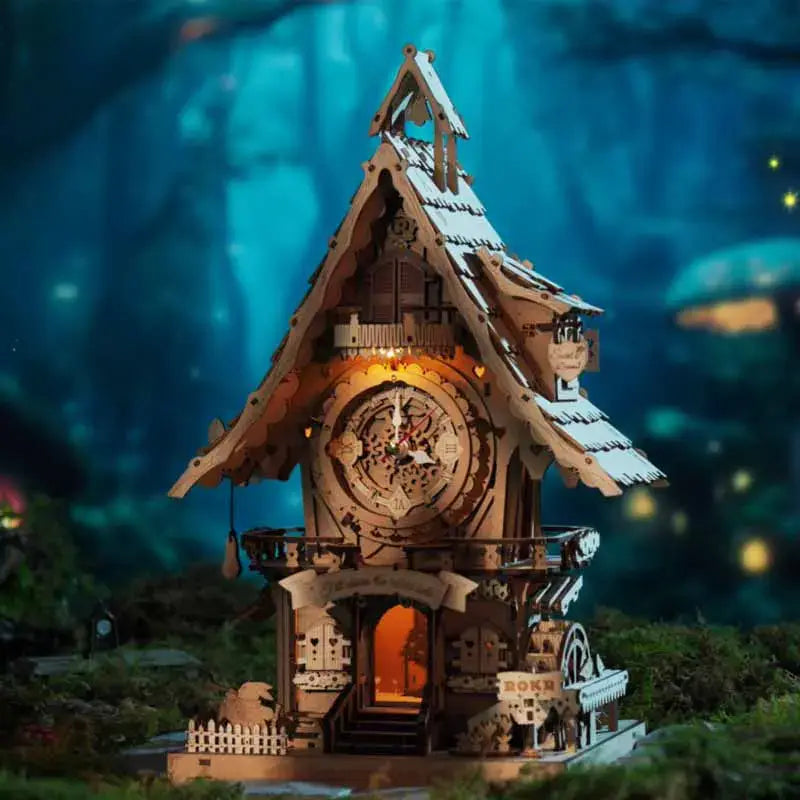ROKR Cuckoo Clock (Natural Wood) Mechanical Kit