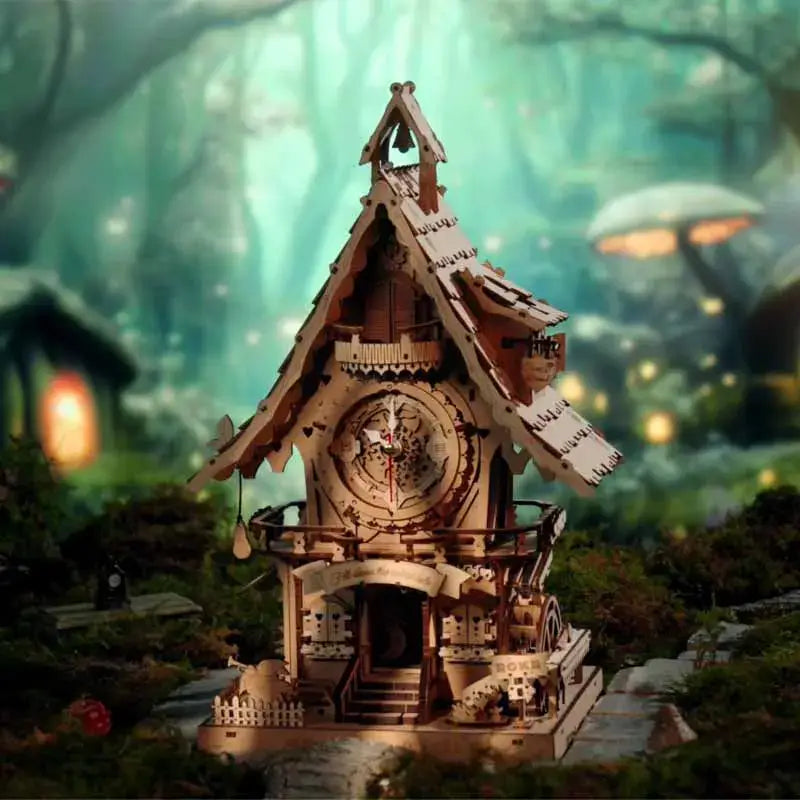 ROKR Cuckoo Clock (Natural Wood) Mechanical Kit
