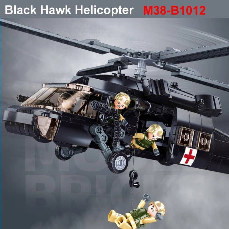 Sluban UH-60 Black Hawk Helicopter Building Brick Set
