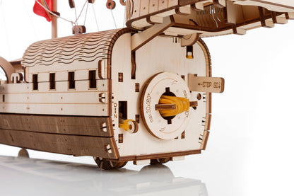 EWA Djong Mechanical Wooden Boat Model