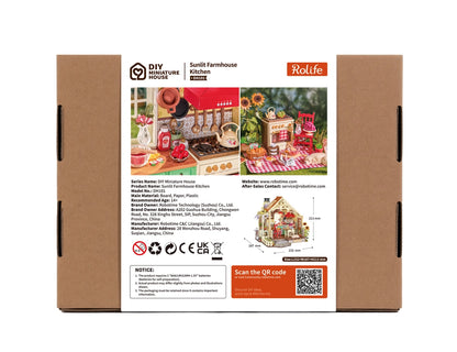 Rolife Sunlit Country Kitchen DIY Miniature House Kit