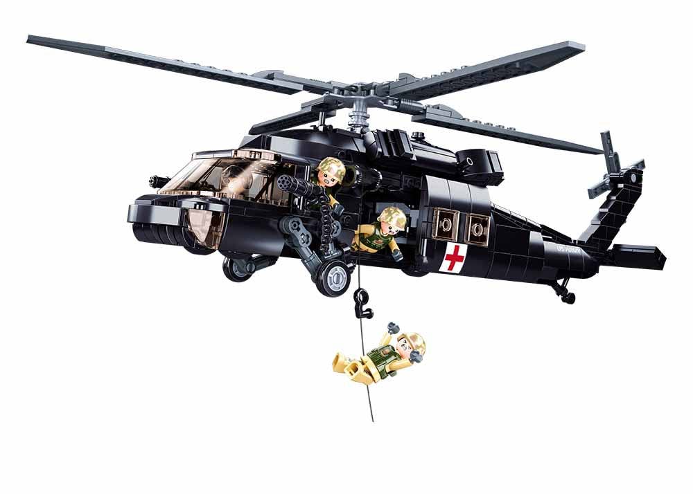 Sluban UH-60 Black Hawk Helicopter Building Brick Set