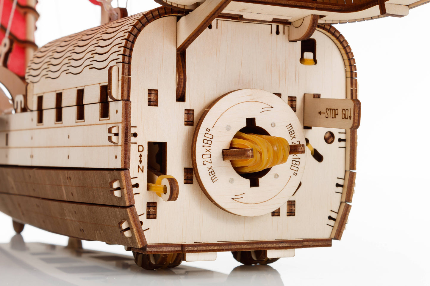 EWA Djong Mechanical Wooden Boat Model