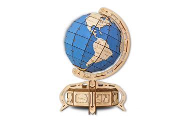 EWA Mechanical Globe 3D Wooden Puzzle with Secret Lockbox