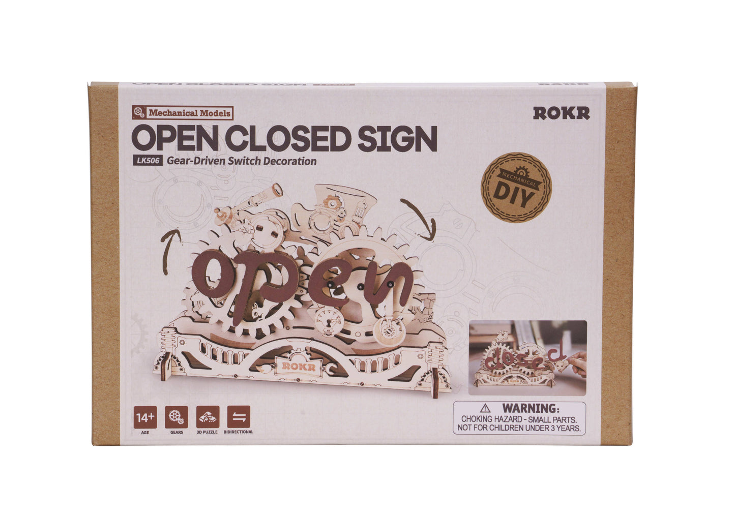 ROKR Open Closed Sign 3D Wooden Puzzle
